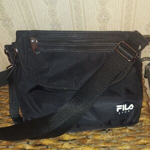 FILA Sport Nylon Crossbody Black  Adjustable Strap Bag